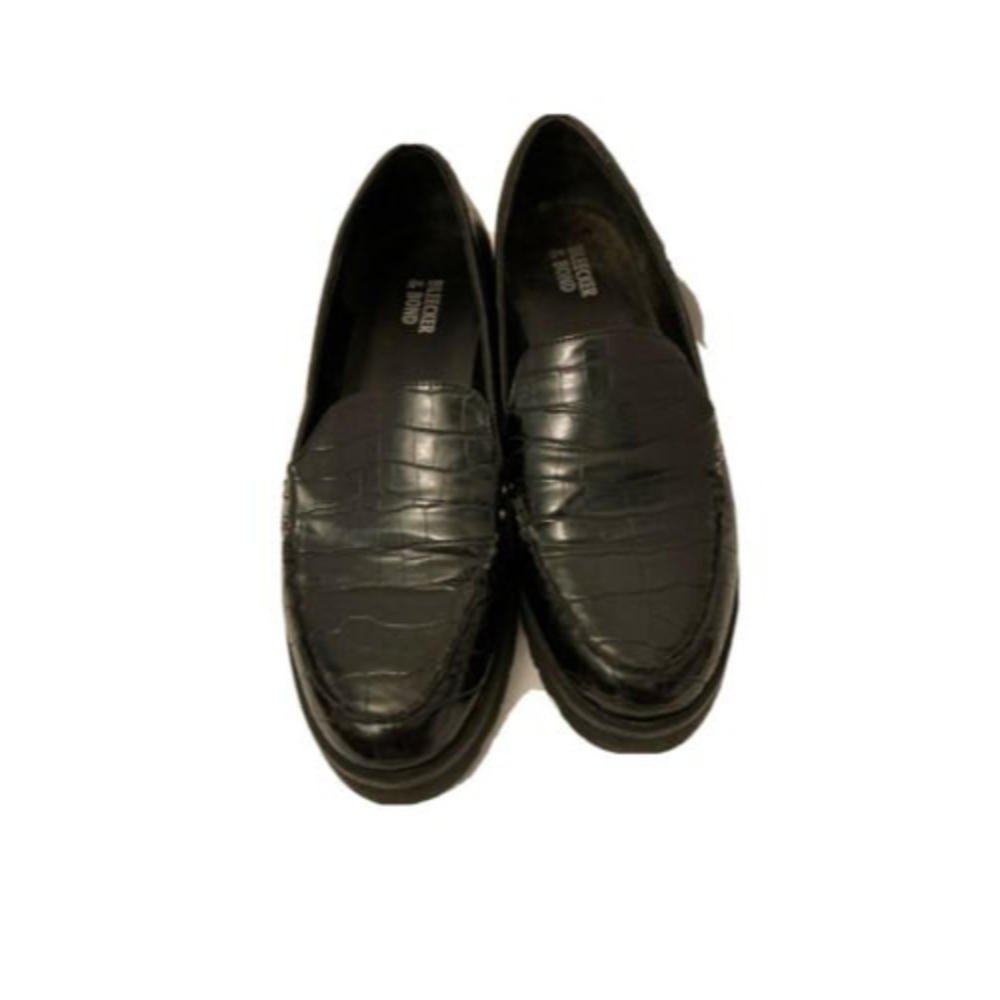 Women’s Bleecker and Bond Wendell Black Faux Crock Chunky Shoes Size 9 M